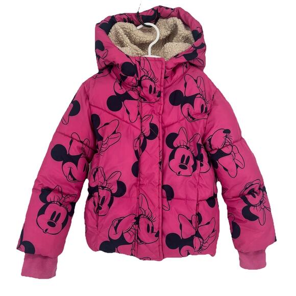 GAP Other - Disney Gap Kids Toddler Sherpa Lining Minnie Mouse Pink Puffer 5T